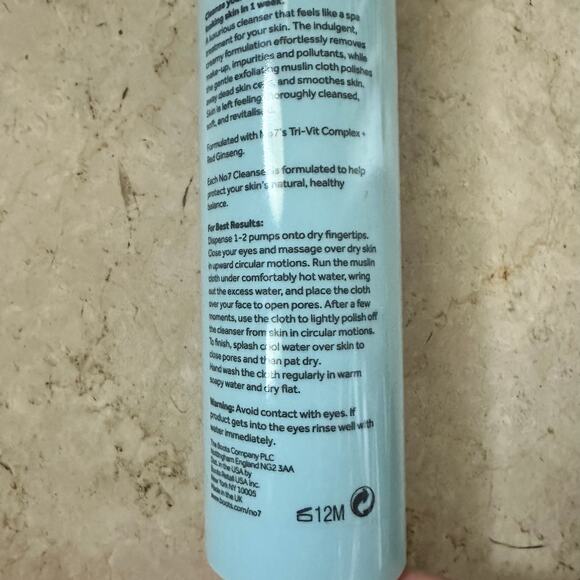 No7 Radiant Results Revitalising Hot Cloth Cleanser 6.7 fl oz 200 ml NO CLOTH - Picture 3 of 8